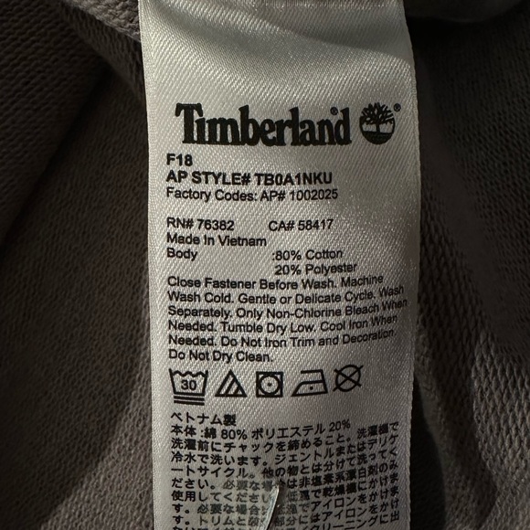 Timberland 1/4 Zip All Over Print Hoodie - Picture 3 of 6